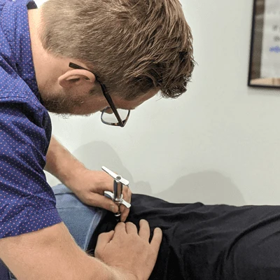 Chiropractor Wall Township NJ Anthony Pellegrino Using TRT Instrument